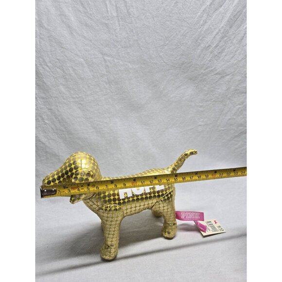 Victoria Secret PINK Dog Mascot Plush Lot of 2 Metallic Circle Printed- NWT - Picture 10 of 15